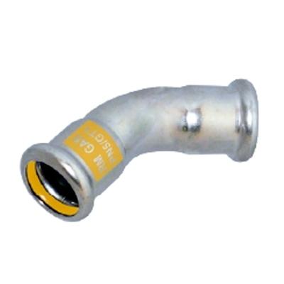 CURVA 45 HH 18 ACC. GAS PRENSAR ACERO INOXIDABLE 316- 4 UNIDADES INOXPRES