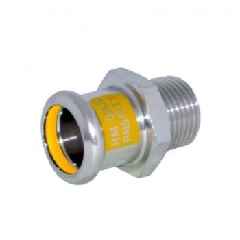 UNION MACHO 18 - 1/2" ACC. GAS PRENSAR INOX 316