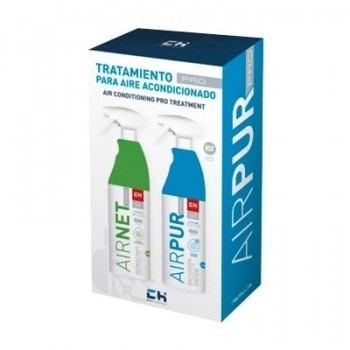 KIT AIRNET & AIRPUR PRO 750ml TRATAMIENTO  limpiador y eliminador de olores en sistemas de aire acondicionado.