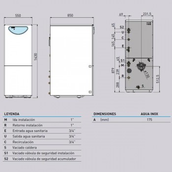 GRUPO TÉRMICO GASOIL SIME AQUA 35 INOX EV LOW NOX ACUMULADOR 110 L