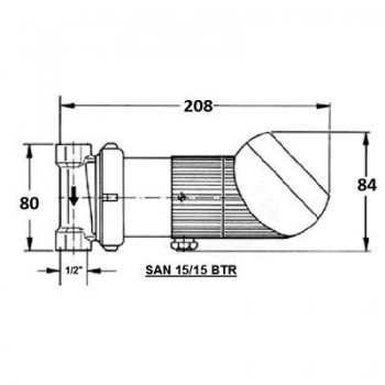BOMBA SANITARIA GUT SAN 15 / 15 BTR C/RELOJ PROGRAMADOR. 9W 230V 1/2H
