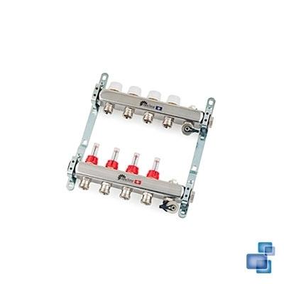 COLECTOR PREMONTADO ACERO INOXIDABLE 1 CON CAUDALIMETRO ICL 4 SALIDAS SYSCLIMA