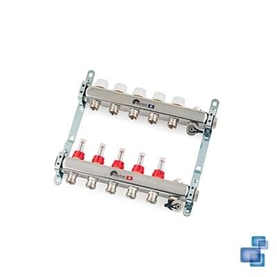 COLECTOR PREMONTADO ACERO INOXIDABLE 1 CON CAUDALIMETRO ICL 5 SALIDAS SYSCLIMA