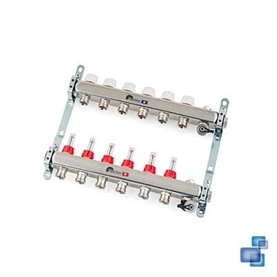 COLECTOR PREMONTADO ACERO INOXIDABLE 1 CON CAUDALIMETRO ICL 6 SALIDAS SYSCLIMA