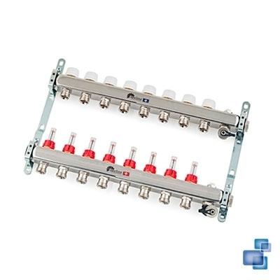 COLECTOR PREMONTADO ACERO INOXIDABLE 1 CON CAUDALIMETRO ICL 8 SALIDAS SYSCLIMA