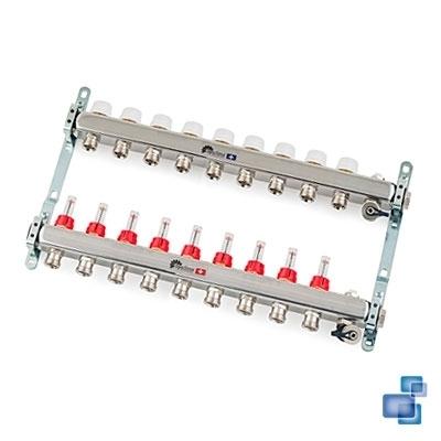 COLECTOR PREMONTADO ACERO INOXIDABLE 1 CON CAUDALIMETRO ICL 9 SALIDAS SYSCLIMA