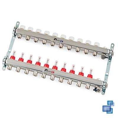 COLECTOR PREMONTADO ACERO INOXIDABLE 1 CON CAUDALIMETRO ICL 10 SALIDAS SYSCLIMA