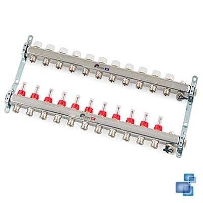 COLECTOR PREMONTADO ACERO INOXIDABLE 1 CON CAUDALIMETRO ICL 11 SALIDAS SYSCLIMA