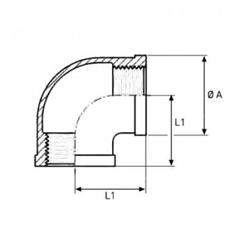 CODO ROSCADO 90º HEMBRA 1/8 INOXIDABLE 316 FIG 90 INOXPRES - REF UT610001