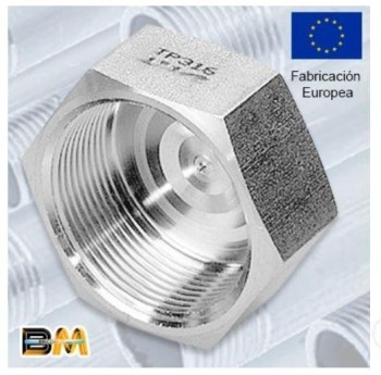 TAPÓN ROSCA HEMBRA 1/4 INOXIDABLE 316