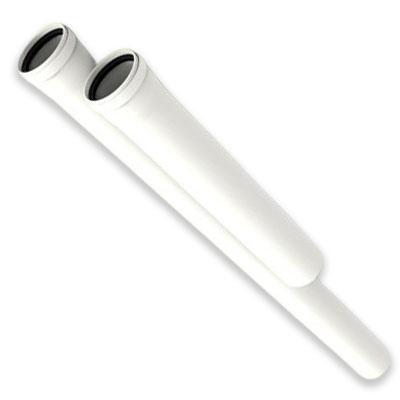 TUBO MH 100 x 500 MM PP Blanco BIFLUJO y TIRO FORZADO